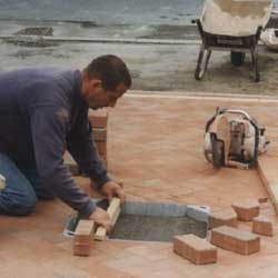 Cut the block paving